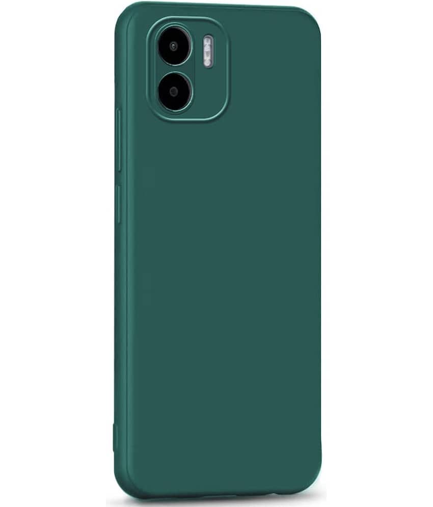 ZAMN - Green Silicon Plain Cases Compatible For Xiaomi Redmi A1 ( Pack of 1 )