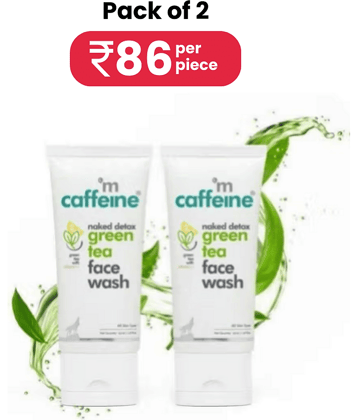 mCaffeine Green Tea Face Wash 50ml each (Pack of 2)