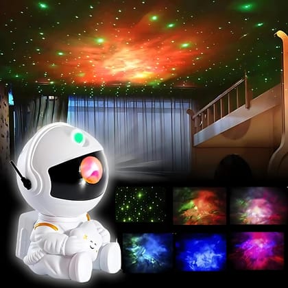 Astronaut Galaxy Projector Night Light 360 Degree Rotating Nebula Star Projector with Remote and Timer LED Space Lamp