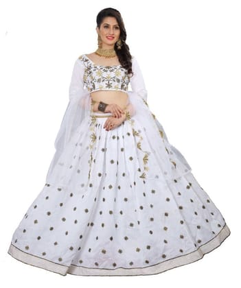 Exclusive White New Designer Embroidery Lehenga Choli