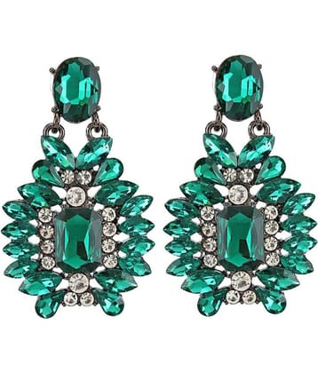 YOUBELLA Green Danglers Earrings ( Pack of 1 )