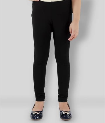Kids Cave Pack of 1 Girls Cotton Blend Leggings ( Black )