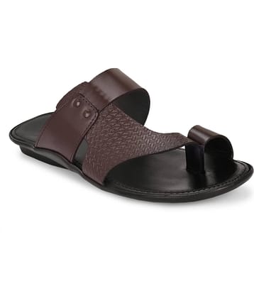 Leeport Brown Men's Leather Slipper
