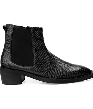 HATTOUN Black Men's Chelsea Boots