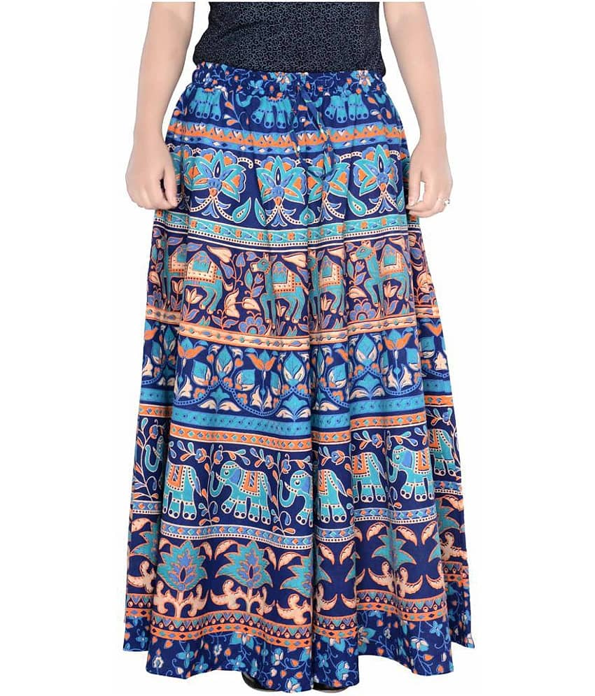Sttoffa Cotton Wrap Skirt - Turquoise