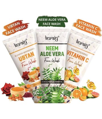 KURAIY Facial Cleanser Face Washing Remove Blackhead Face wash pack of 3