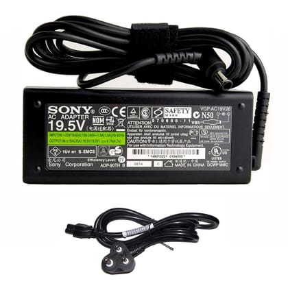 OEM Sony 90W Laptop Charger Adapter 19.5V 4.7Amp with Power Cord