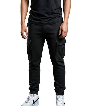 Neduvel Black Cotton Men's Joggers ( Pack of 1 )