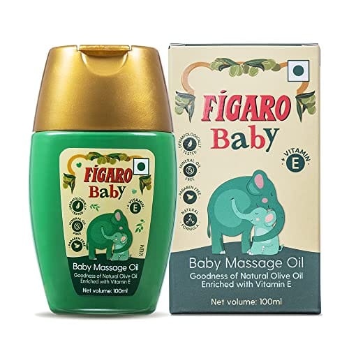 Figaro Baby Massage Oil With Goodness Of Natural Olive Oil Enriched With Vitamin E, Dermatologically Tested, 100 Ml