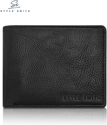 Style Smith PU Black Wallet( Men's Purse )