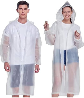 Infispace White PVC Men's Raincoat ( Pack of 1 )
