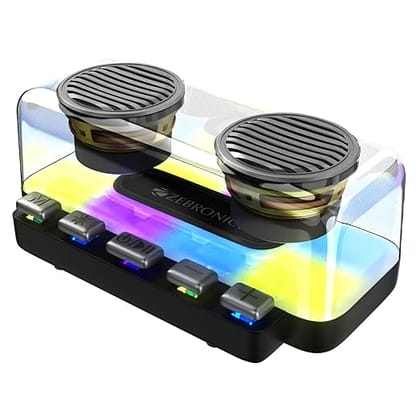 ZEBRONICS Music Bomb 20 15W Output, Portable Wireless Speaker, 36h Backup, TWS, Bluetooth 5.0, AUX, USB, mSD and Mechanical Switches
