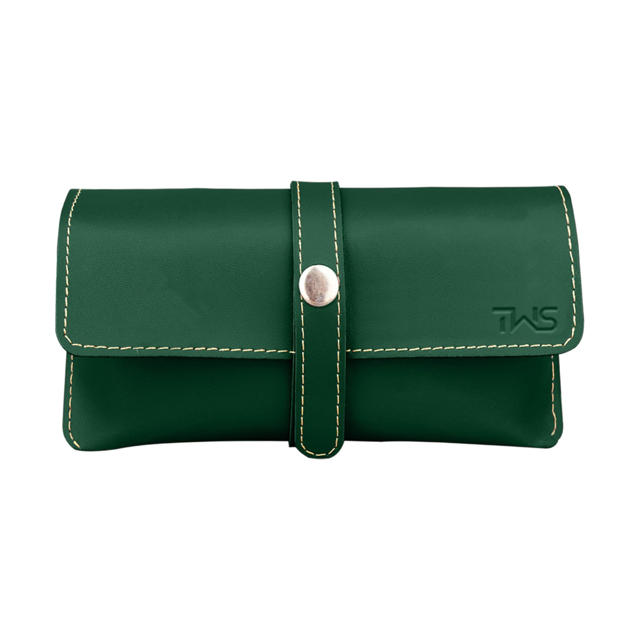 The Wallet Store Leather Eyewear Case for Men & Women Specs Cover - Green