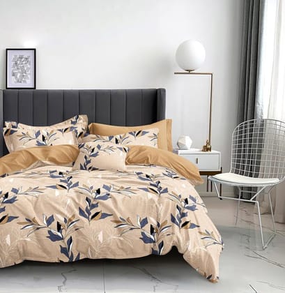 Premium Cotton Elastic Fitted King Size Bedsheet with 2 Pillow Covers