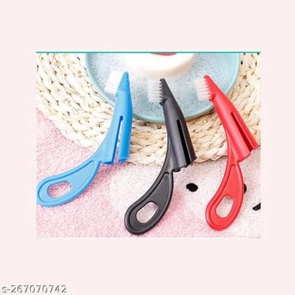 2 In 1 Cleaning Toothbrush for Pet (Multicolor, Pack of 3)