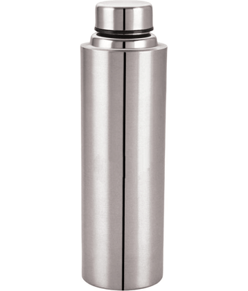 Visaxmi Steel Single Wall Water Bottle Silver Fridge Water Bottle 1000 mL ( Set of 1 )
