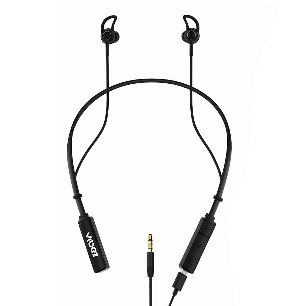 Vibez by Lifelong VBWW01 2-in-1 Wireless & Wired Earphones Black