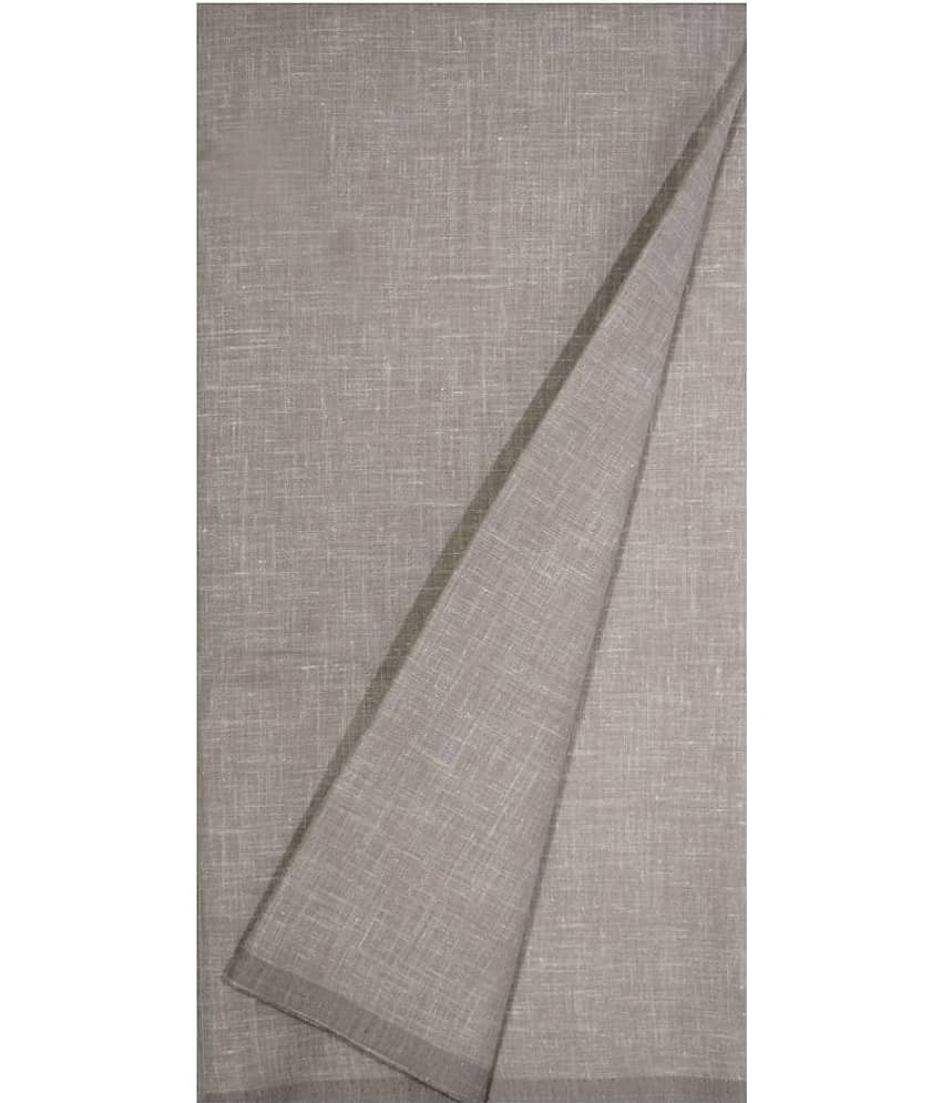 KUNDAN SULZ GWALIOR Grey Cotton Blend Unstitched Shirt pc