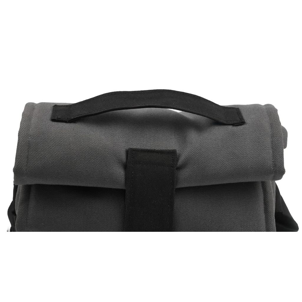 Femora Borosilicate Glass Round Container Grey Black Canvas Lunch Box-380ml, Set of 3