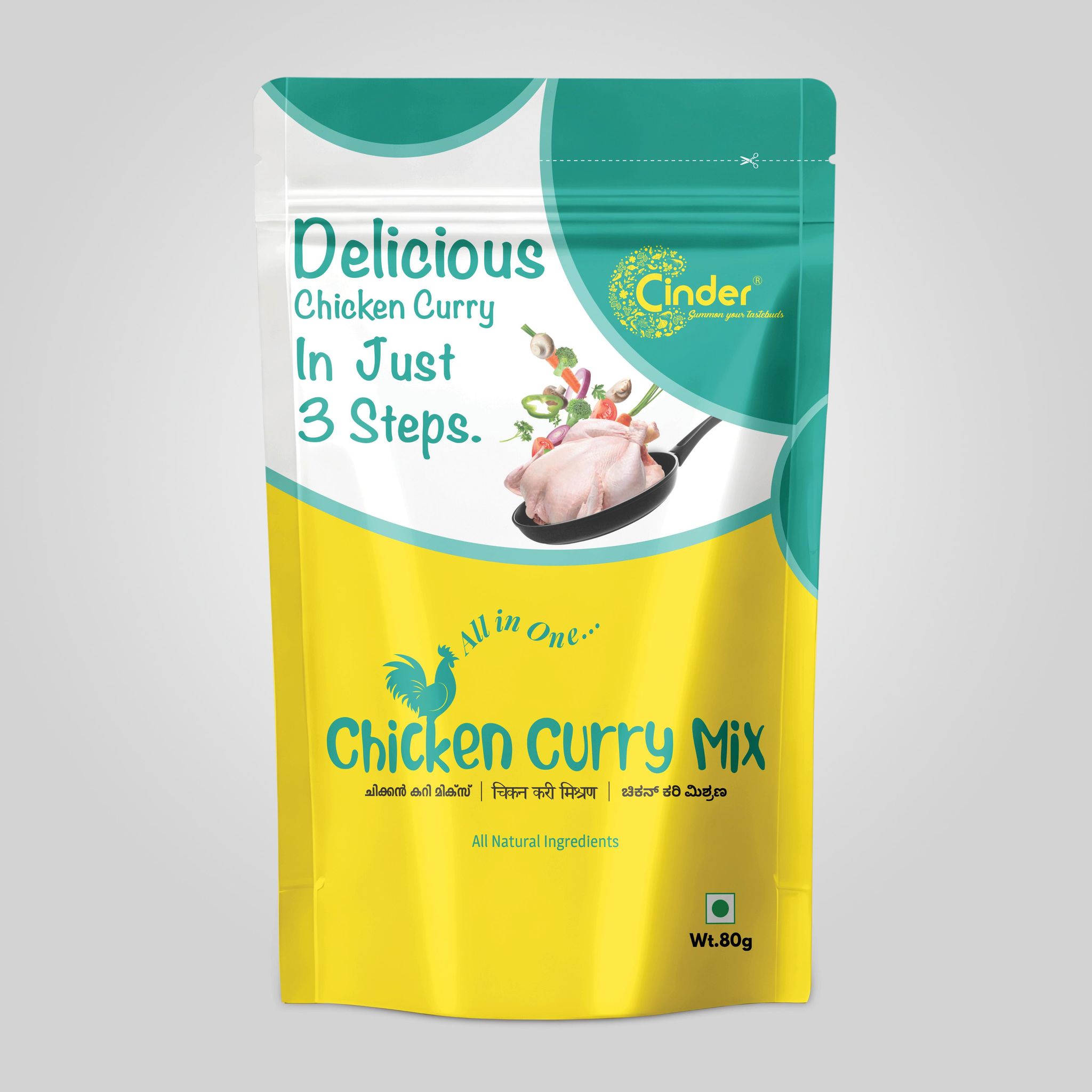 CINDER CHICKEN CURRY MIX 80G - ALL IN ONE