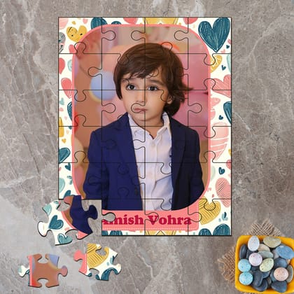 Custom Photo Puzzle - Hearts Theme-Easy Peasy - 20 pieces