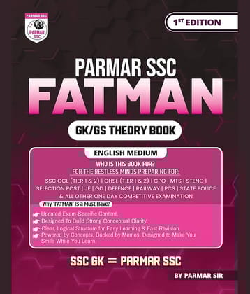 Parmar SSC Fatman | GK/GS Theory Book | English Medium | 1st Edition, 2025