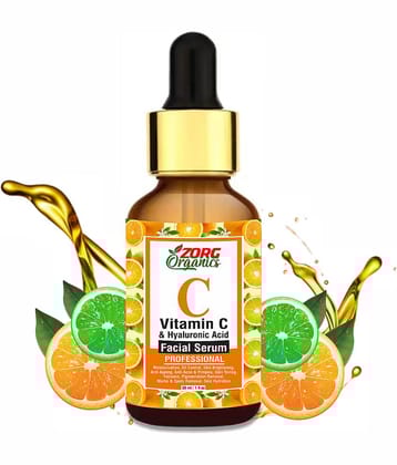 Zorg Organics Vitamin C Serum For Face With Hyaluronic Acid, Aloevera & Grape Seed Extract, Face Pigmentation Face Serum 30 mL