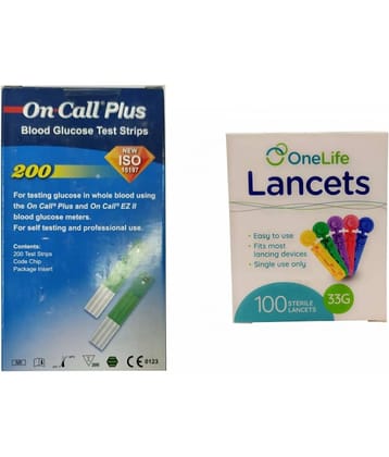 Oncallplus 200 Strips With 100 Onelife Lancets