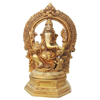 Brass Showpiece Ganesh Ji God Idol Statue (BSMAS1325 G)