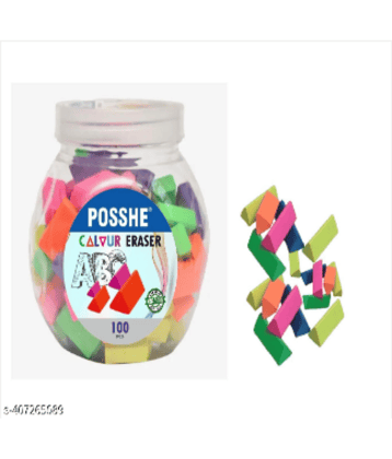 Posshe 100 Pcs Tringle Eraser For Kids