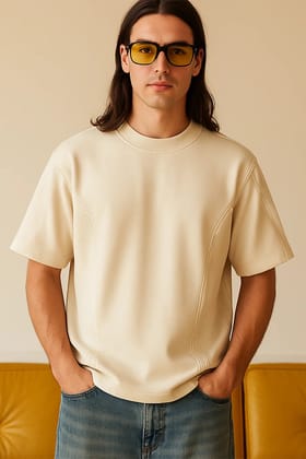 Off White Oversized T-shirt-XS