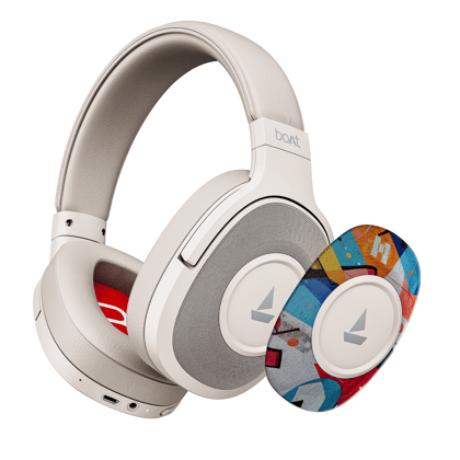 boAt Rockerz Plus 550 | Wireless Headphones with 100H Playback, 50mm Drivers & boAt Signature Sound boAt Rockerz Plus 550 | Wireless Headphones with 100H Playback, 50mm Drivers & boAt Signature Sound - Green Militia