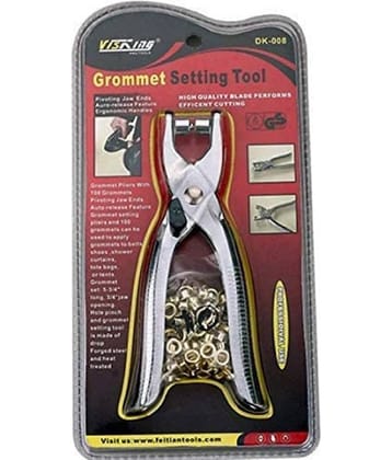 GRO mmet Rivets Eyelet Setting Pliers Tool for Bags Shoes Leather Belt (red Grip)
