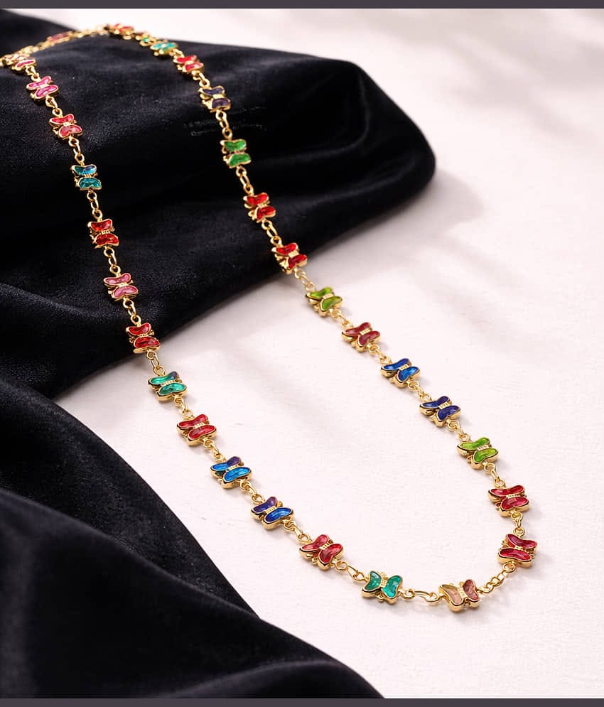 SHANKH-KRIVA Multi Color Metal Necklace ( Pack of 1 )