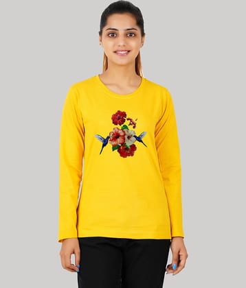 ferocious Women Cotton Blend Printed Regular Fit Round Neck T-Shirt ( Red )