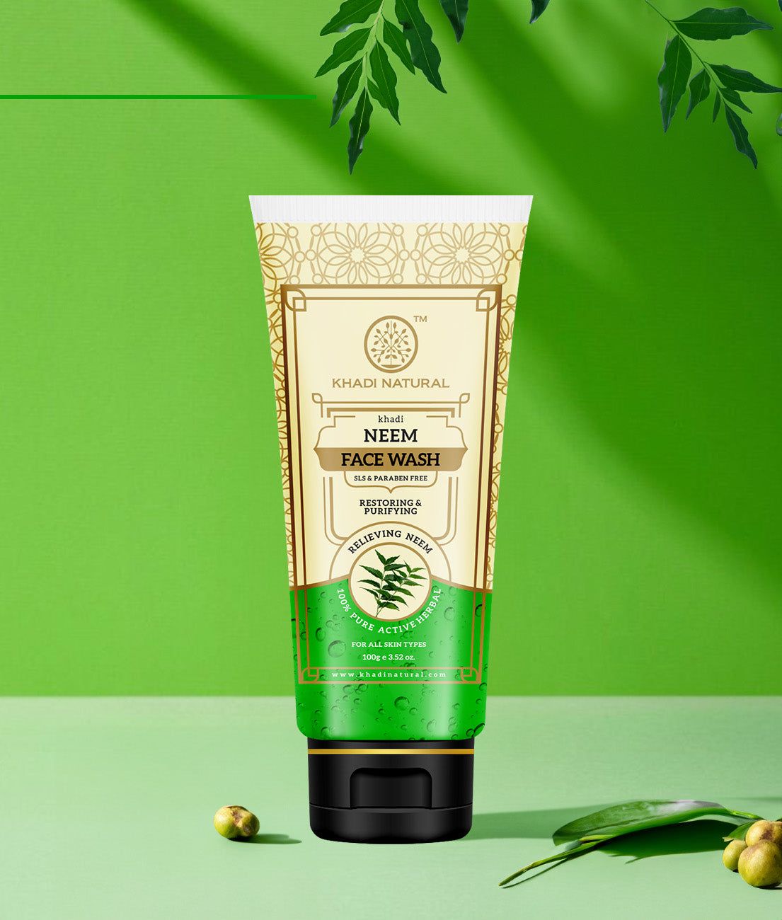Khadi Natural Neem Face Wash SLS & Paraben Free - 100gm