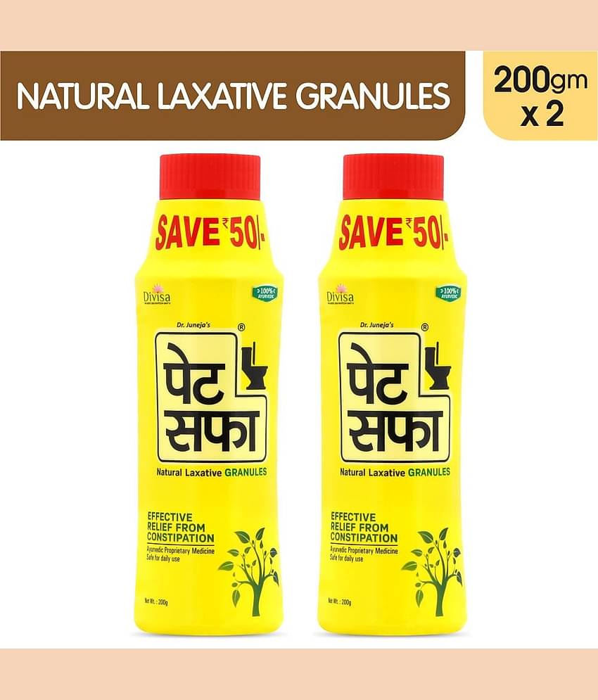 Pet Saffa Natural Laxative Granules 200Gm, Pack of 2 (Helpful In Constipation, Gas, Acidity, Kabz), Ayurvedic Medicine