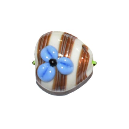 Handmade Fancy Lampwork Glass Beads For Jewelry Making Necklace , Earring and Bracelet (Heart) SFL-1079-Per Packet 25 Pcs / 18X12 MM
