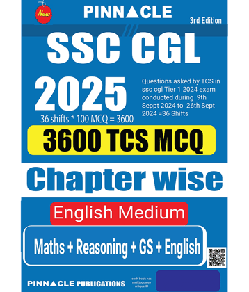 SSC CGL 2025 : 3600  TCS MCQ  Chapter wise English medium 3rd Edition