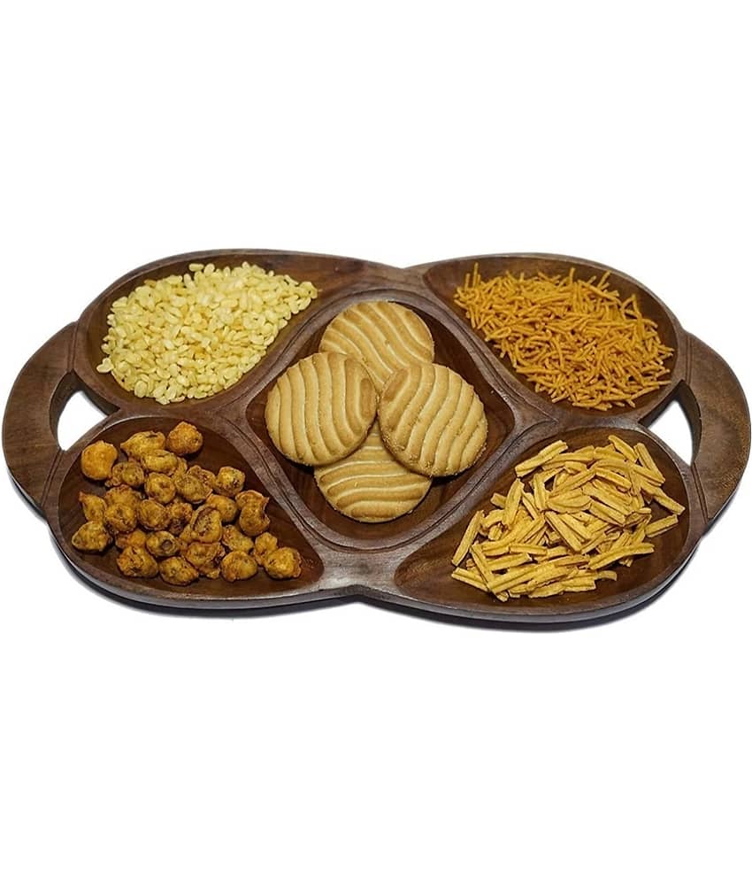 TFS Wooden Serving Tray 500 ml Brown ( Set of 1 )