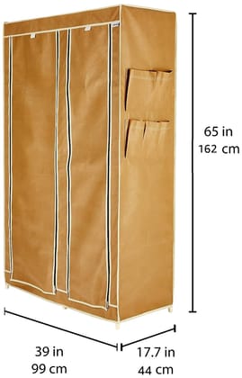 Portable Wardrobe Closet - Clothes Storage Organizer with Cover_assorted colour