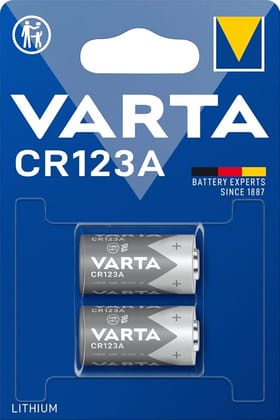 Varta CR123A Photo Lithium 3V Battery for Cameras/MP3 Player and Gameboy, 2-Pack (Blue Silver)