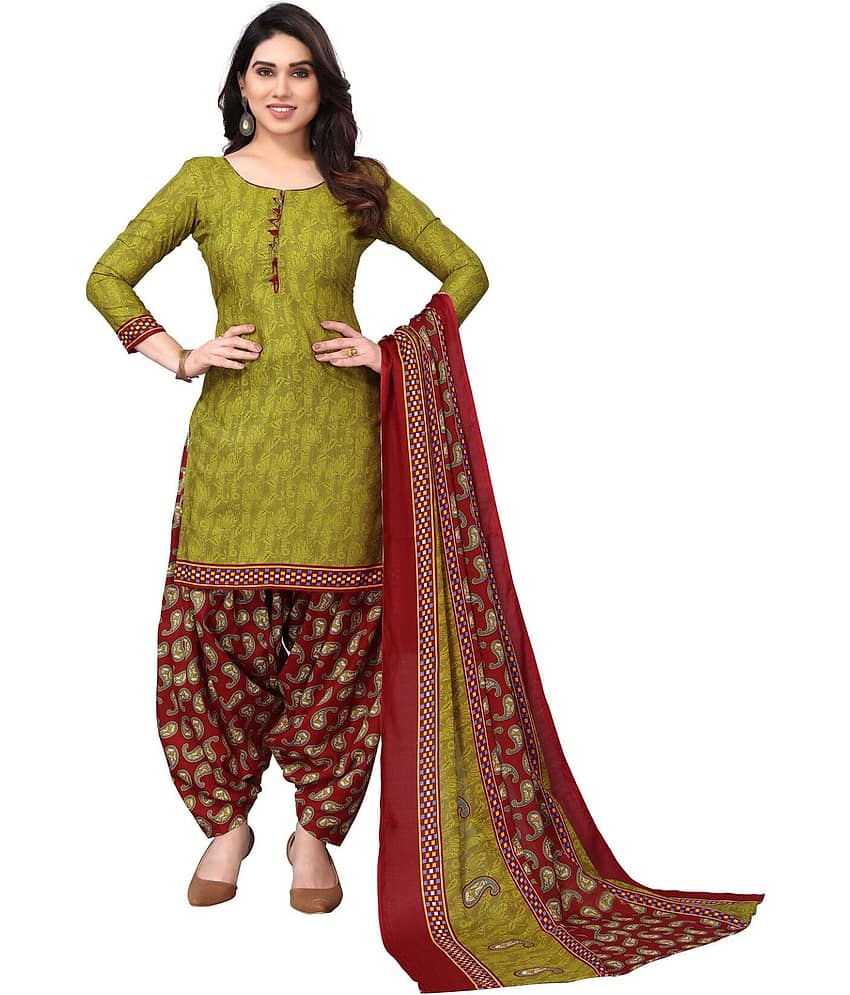 Rajnandini Unstitched Cotton Blend Printed Dress Material - Multicolor 9 ( Pack of 1 )