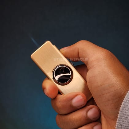 Fidget Spinner Jet Flame Lighter (Metallic)-Gold