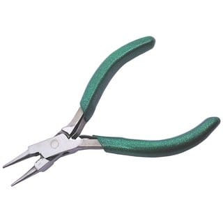 Mini Plier Round Nose Stainless Steel 3 inch (76 mm) Green For Jewellery Making, Model Making, Craft  Arts