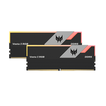 Acer Predator Vesta II RGB Series 64GB (32GBx2) DDR5 6000MHz Desktop Ram (Black) BL-9BWWR-334