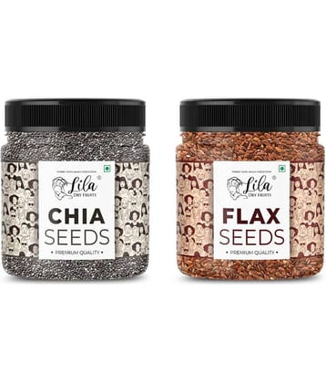 Lila Dry Fruits Mixed Seeds(Chia Flax) 500 gm Each Jar(Pack of 2)