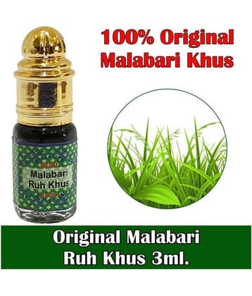 INDRA SUGANDH BHANDAR - Malabari Ruh Khus Attar For Men & Women 3ml Pack Of 1