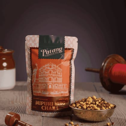 Patang Jaipuri Hing Chana (150g) | Roasted Asafoetida Seasoned Chickpeas | High Protein Rajasthani Snack