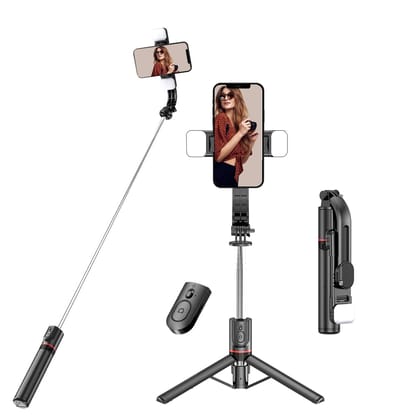 Portronics Lumistick Smart Selfie Stick (Black)
